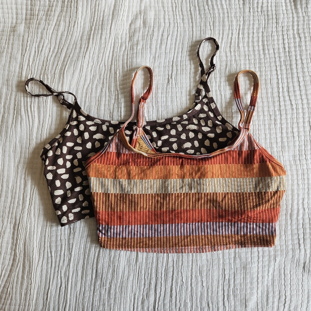 Set Of Two Aerie Swim Tops Cropped Tank Size Large/XL